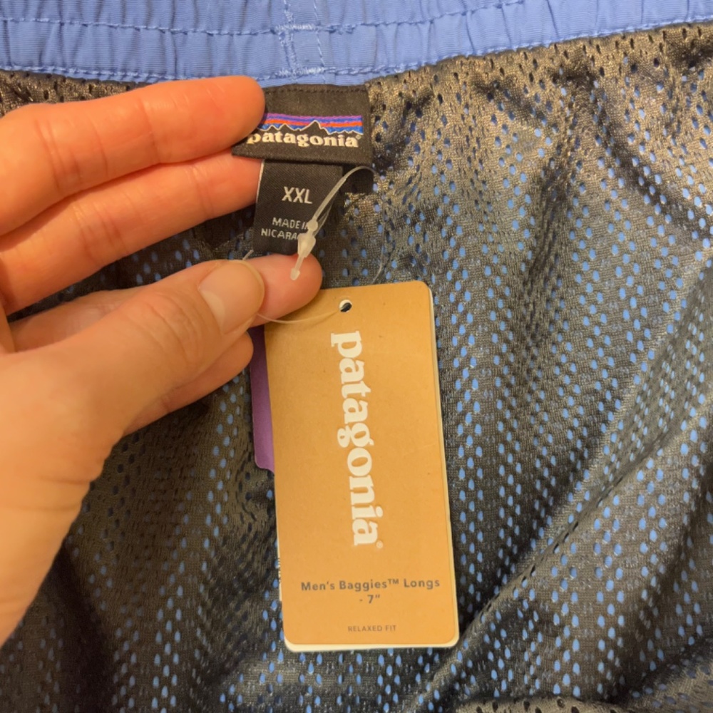 Patagonia Baggies Longs 7" Shorts  - Men's Size XXL - Blue - Picture 3 of 5